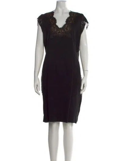 Pre-owned Pucci Lace Pattern Knee-length Dress In Black