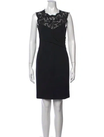 Pre-owned Pucci Lace Pattern Knee-length Dress In Black