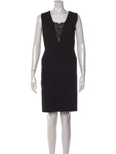 Pre-owned Pucci Lace Pattern Knee-length Dress In Black
