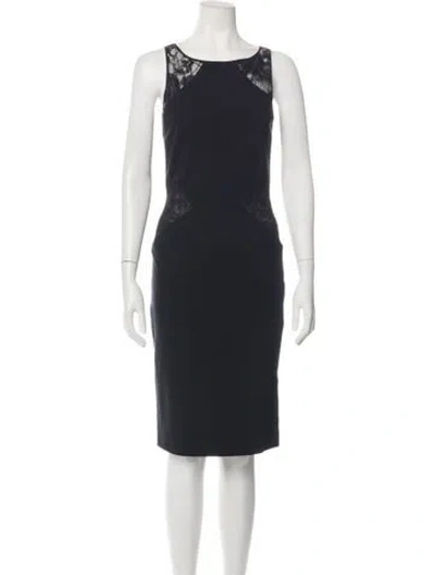 Pre-owned Pucci Lace Pattern Knee-length Dress In Blue