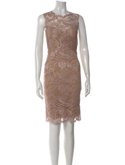 Pre-owned Pucci Lace Pattern Knee-length Dress In Pink