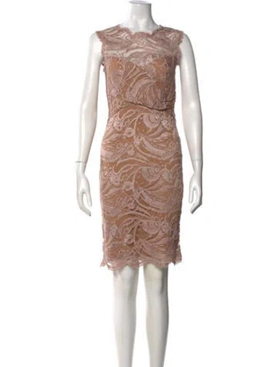 Pre-owned Pucci Lace Pattern Knee-length Dress In Pink
