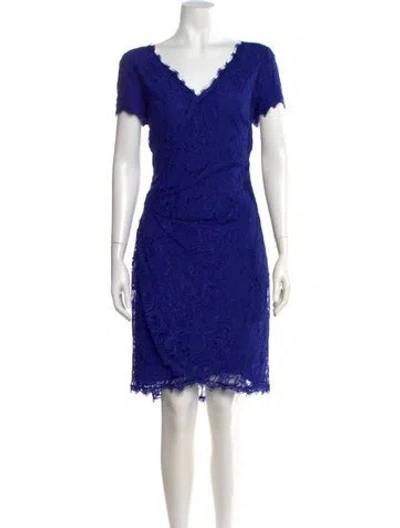 Pre-owned Pucci Lace Pattern Knee-length Dress W/ Tags In Blue