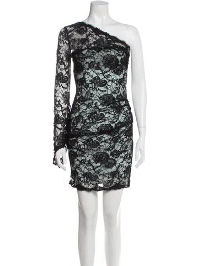 Pre-owned Pucci Lace Pattern Mini Dress In Black