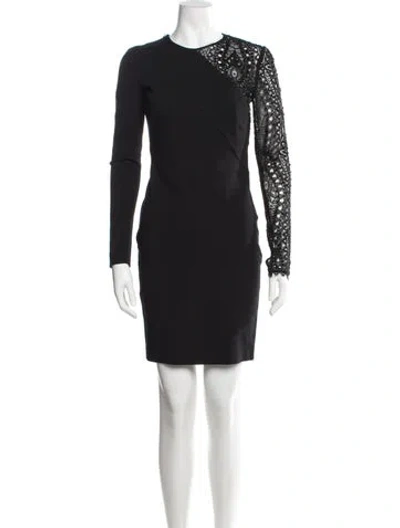 Pre-owned Pucci Lace Pattern Mini Dress In Black