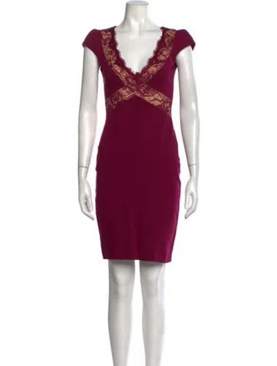 Pre-owned Pucci Lace Pattern Mini Dress In Purple