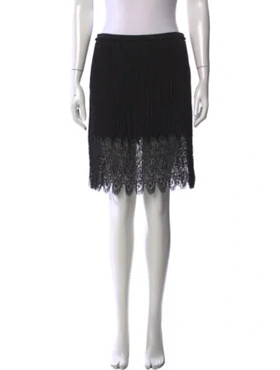 Pre-owned Pucci Lace Pattern Mini Skirt In Black