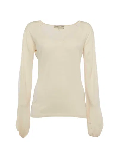 Pre-owned Pucci Lace-trim T-shirt In Neutral