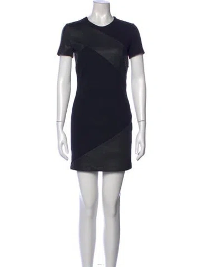 Pre-owned Pucci Lambskin Mini Dress In Black