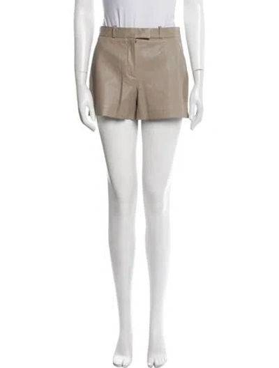 Pre-owned Pucci Lambskin Mini Shorts In Neutral
