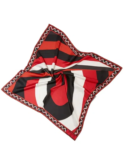 Pucci Large Iride-print Reversible Silk Scarf In Black