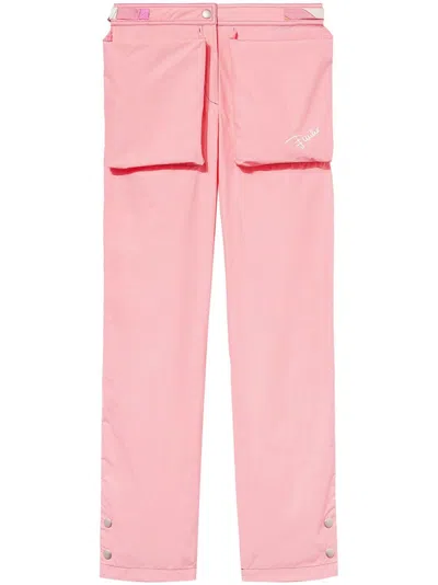 Pucci Large Patch-pocket Straight-leg Trousers In Pink