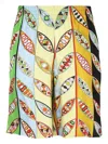 Pucci Leaf-print Elastic-waistband Shorts In Multi