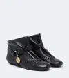 Pucci Leather Ankle Boots In Multi