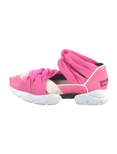 Pre-owned Pucci Leather Athletic Sneakers In Pink