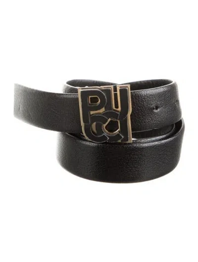 Pre-owned Pucci Leather Belt In Black