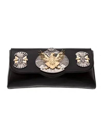 Pre-owned Pucci Leather Clutch In Black