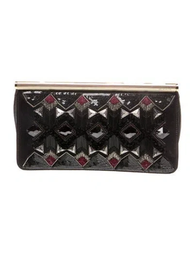 Pre-owned Pucci Leather Clutch In Black