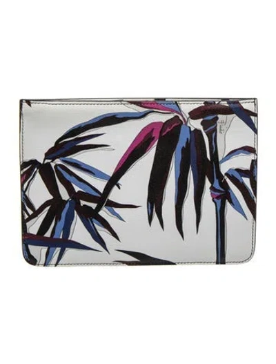 Pre-owned Pucci Leather Clutch In White