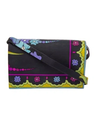 Pre-owned Pucci Leather Crossbody Bag In Black