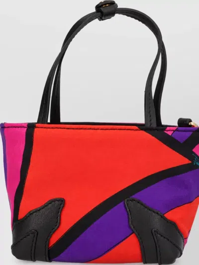 Pucci Leather Palio Mini Tote Bag In Multi