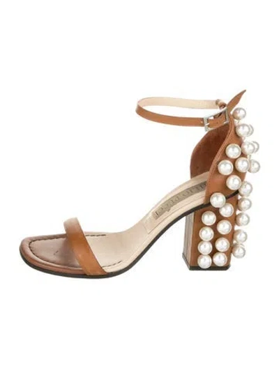 Pre-owned Pucci Leather Patterned Sandals In Brown