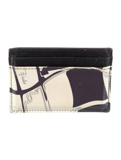 Pre-owned Pucci Leather Printed Card Holder