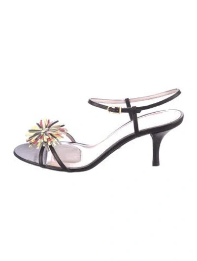 Pre-owned Pucci Leather Sandals In Black
