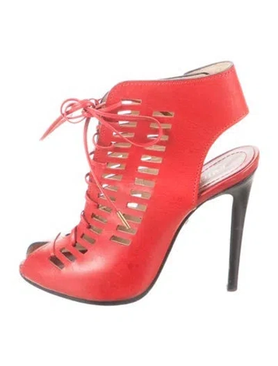 Pre-owned Pucci Leather Sandals In Red