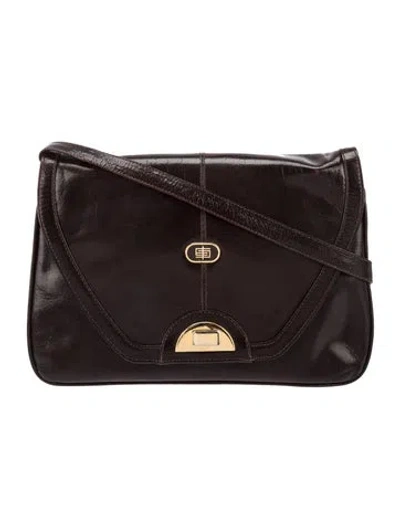 Pre-owned Pucci Leather Shoulder Bag In Brown