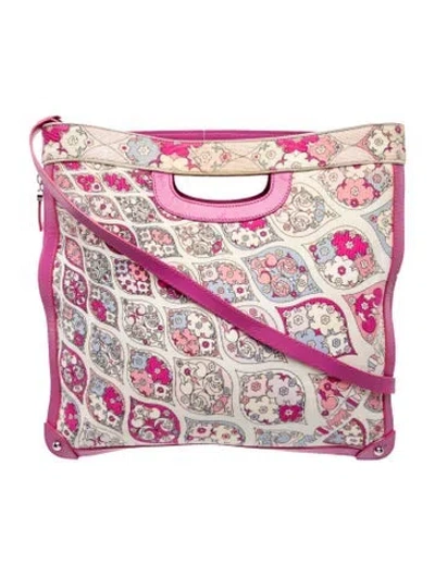 Pre-owned Pucci Leather Shoulder Bag In Multi