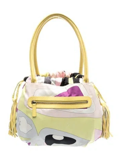 Pre-owned Pucci Leather Shoulder Bag In Multicolor