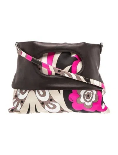 Pre-owned Pucci Leather Shoulder Bag In Multicolor