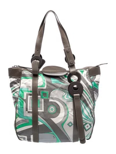Pre-owned Pucci Leather Shoulder Bag In Multicolor