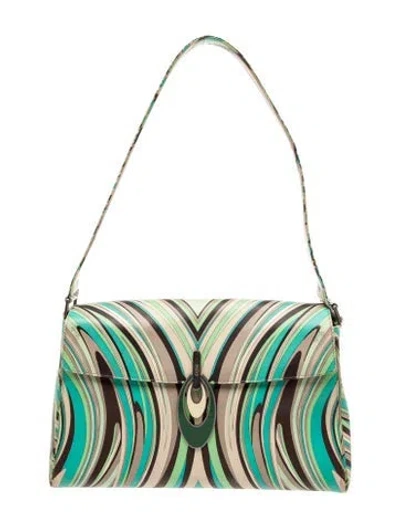 Pre-owned Pucci Leather Shoulder Bag In Neutrals