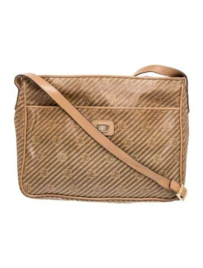 Pre-owned Pucci Leather Shoulder Bag In Neutrals