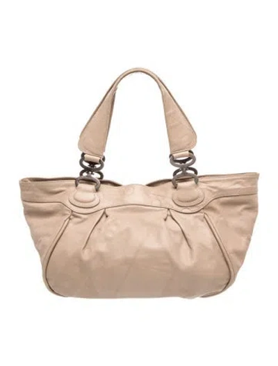 Pre-owned Pucci Leather Shoulder Bag In Neutrals