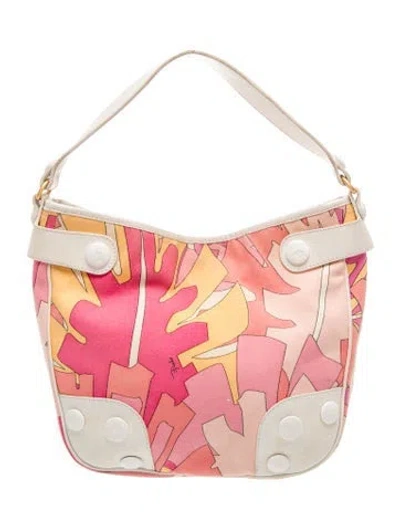 Pre-owned Pucci Leather Shoulder Bag In Pink