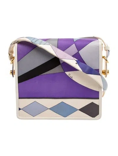 Pre-owned Pucci Leather Shoulder Bag In Purple