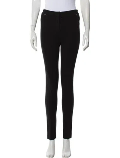 Pre-owned Pucci Leather Skinny Leg Pants In Black