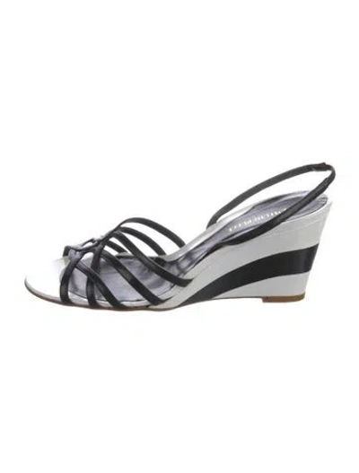 Pre-owned Pucci Leather Slingback Sandals In Silver
