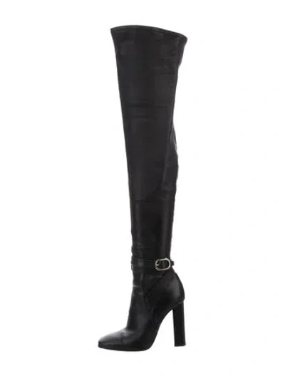 Pre-owned Pucci Leather Sock Boots In Black