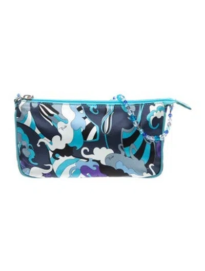 Pre-owned Pucci Leather Top Handle Bag In Blue