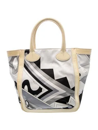 Pre-owned Pucci Leather Top Handle Bag In Multi