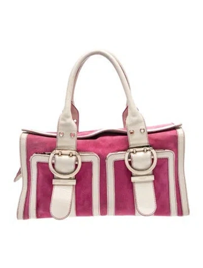 Pre-owned Pucci Leather Top Handle Bag In Neutrals