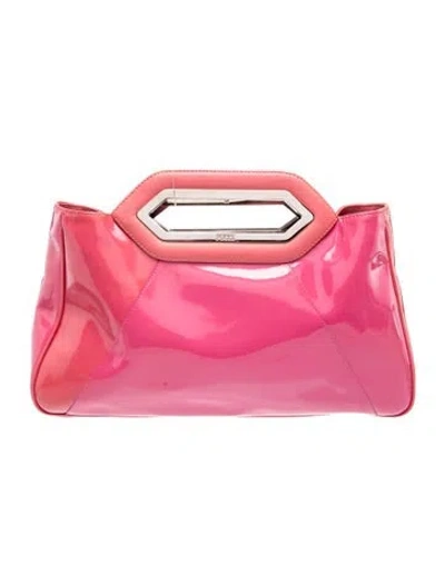Pre-owned Pucci Leather Top Handle Bag In Pink