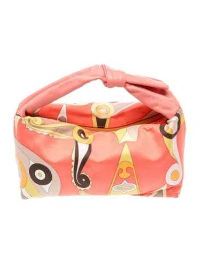 Pre-owned Pucci Leather Top Handle Bag In Pink
