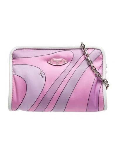 Pre-owned Pucci Leather Top Handle Bag W/ Tags In Purple