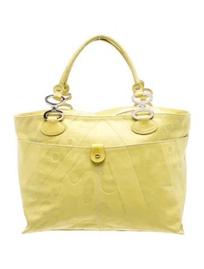 Pre-owned Pucci Leather Tote In Green