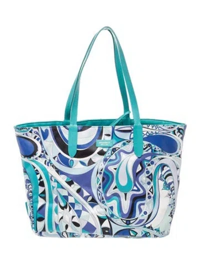 Pre-owned Pucci Leather Tote In Purple